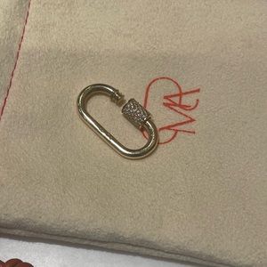 Marla Aaron Medium Yellow Gold and Diamond Lock